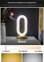 Lámpara De Mesa LED De Cristal Con Control Remoto Y Toque Recargable Iluminación De Dormitorio Decoración De Sala De Estar Fuente De Luz LED Incluida - details 8