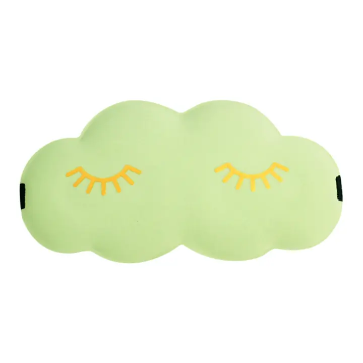 Máscara de Ojos de Nube 3D Diseño de Pestañas Lindas Ayuda para Dormir Viajes y Bolsos - 1