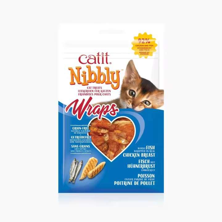 Snacks masticables para gatos Catit Nibbly Wraps - 1