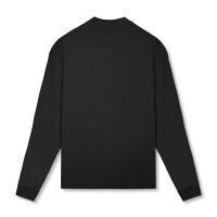 Camiseta De Manga Larga Para Hombre Sobredimensionada Cuello Alto Deportiva Algodón Suéter De Gimnasio Estilo Casual - details 5