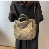 Bolso Grande Para Mamá De Algodón Con Gran Capacidad Para Bebé Diaper Bolsa De Compras Materna Estilo Messenger Cierre De Cremallera - details 2