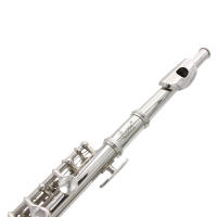 SLADE Flauta Piccolo Silvery C Key Tamaño Medio Cupronickel Instrumento De Viento Con 16 Agujeros Para Música - details 5