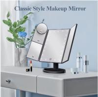 Espejo de maquillaje con Luces, aumento 2X 3X 10X, Espejo Iluminado, control tacthil, Fuente de Alimentación dual triple - details 1
