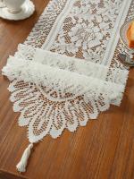 Mantel De Lace Mesh Estilo Retro Americano De Poliéster Para Decoración Del Hogar Adecuado Para Mesas De Comedor Un Pieza - details 4