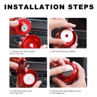 Aromaterapia Para Coche Decoración Solar Rotatorio Refrescante Doble Anillo Creativo Adorno Para Interior De Coche Accesorios - details 4