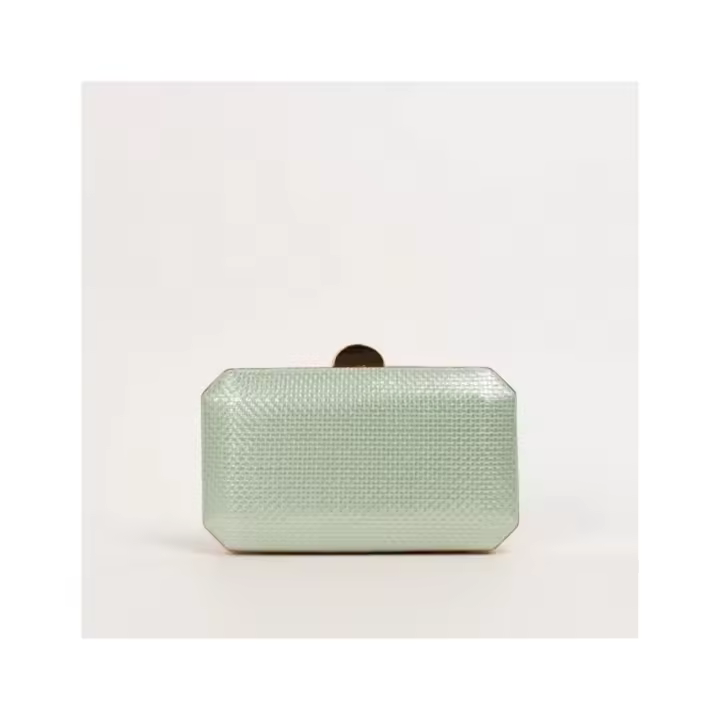 Bolso de mano rígido para fiesta boda bautizo eventos color verde - 1