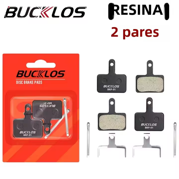 BUCKLOS Láminas De Freno De Resina Para Bicicleta 1/2/4/6/8/10 Piezas Compatible Con SHIMANO MT200 B01S Resistente Al Desgaste Duradero Para Freno De Disco Hidráulico - 1