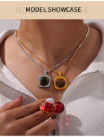 Collar De Acero Inoxidable Con Colgante De Ojo De Tigre Para Hombres Y Mujeres Resistente Al Agua Cadena De Cuello Para Parejas Joyería Moda Para Fiestas - details 21