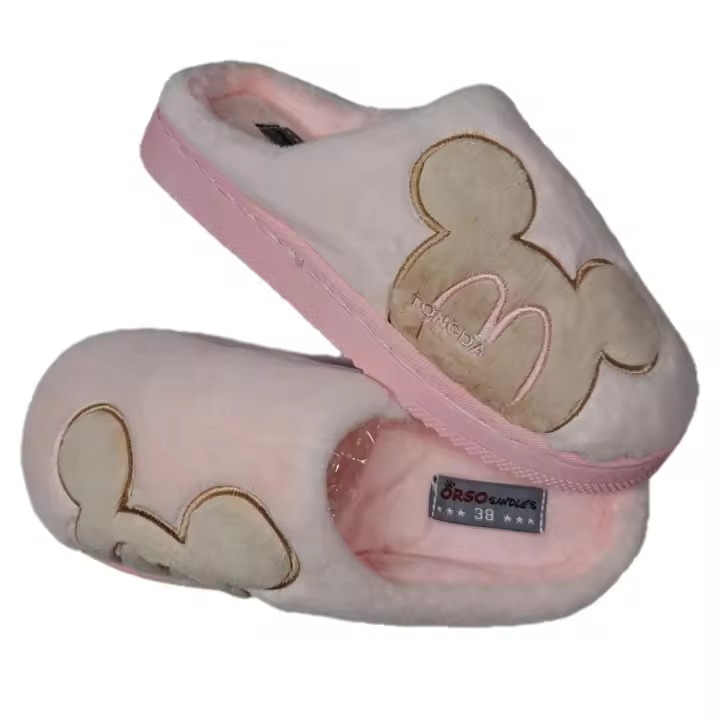 ZAPATILLAS DE CASA PARA INVIERNO CON PELO,ZAPATILLAS DE MUJER,Zapatillas de invierno con pelo,4 COLORES,gris,marron,ANTIDESLIZANTES,CM, FESPU - 1