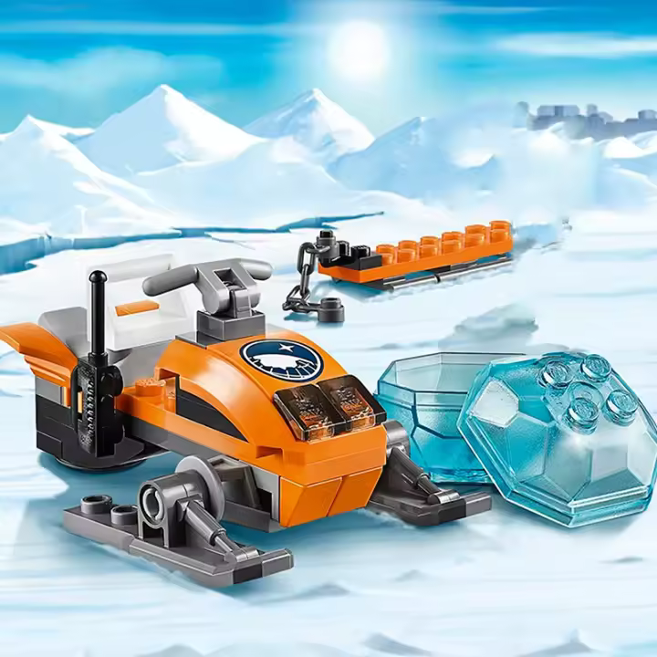 Conjuntos De Bloques Compatible Serie Ciudad Motocicleta De Snowmobile Arctico Juguete De Montaje Para Niños Regalo De Vacaciones - 1
