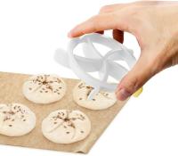 Juego de moldes ovalados redondos para hornear pan molde de sello de pan para prensa, galletas de pastelería para panadería, galletas para hornear, 2 piezas (blanco) - details 3