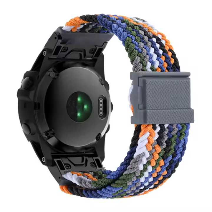 Correa De Reloj De Nylon 26mm 22mm Para Garmin Fenix 7 7X Fenix 6X pro 6 5X 5XPlus/MK1 MK2i /935 945 Con Cierre Rápido De Hook And Loop - 1