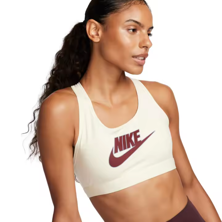 Sujetador Nike W Swsh Med Spt Futura Beige Bra Fb4080-113 - 1