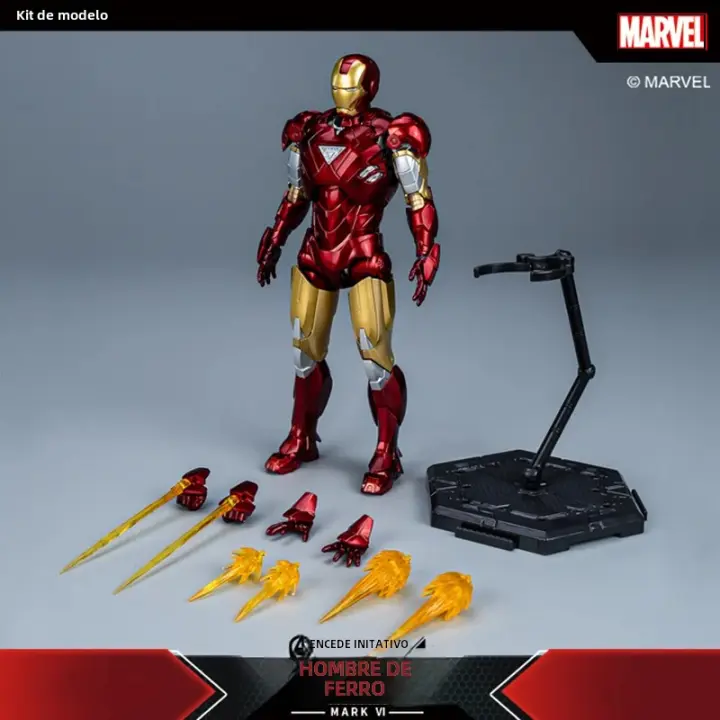 Figura De Acción Iron Man MK6 De the Avengers Juguete De Assemble Para Niños Y Coleccionistas Material ABS Escala 1/12 Regalo De Cumpleaños Para Boys - 1