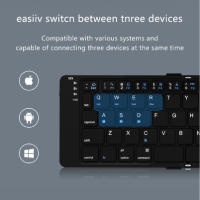 Teclado Bluetooth Plegable BOW Recargable Inalámbrico 2.4G Para iPhone iPad Laptop Desktop Mini Teclado Ergonómico Multifuncional - details 2