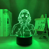 Figura De Anime Tokyo Revengers Lámpara 3D De Acrílico Iluminada Para Decoración De Habitación De Niños Regalo De Cumpleaños Luz Nocturna Con Control Remoto - details 17
