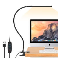 Lámpara De Mesa LED Con Clip Plegable Y Soporte De Lectura 360° Luz De Mesa Para Dormitorio Protección Ocular USB Powered Ajustable Para Cama - details 0