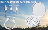Cable De Datos Multifuncional PD 60W USB Tipo C Para Carga Rápida iPhone Xiaomi Con Estuche De Almacenamiento Adaptador Tarjeta Pin Viaje - details 0