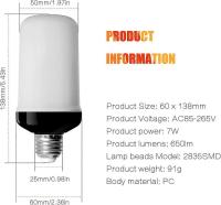 Paquete de 4 bombillas de llama E27, Base de 4W, Bombillas LED con efecto de llama, 4 Modos de iluminación, bombillas Decorativas de Interior para Fiesta en El Jardín del Hogar - details 1