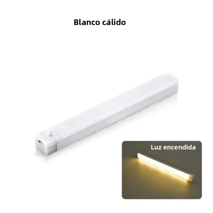 Lámpara De Noche LED Recargable Con Sensor De Movimiento Para Armario Cocina Cama Luz Inductora Sin Cable De 50cm Con Batería Lithium Metal - 1