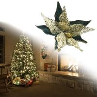 Adorno De Navidad Flor De Oro Y Verde Para Árbol De Navidad Decoración De Casa Fiesta De Año Nuevo Regalo De Navidad Flores Artificiales - details 7
