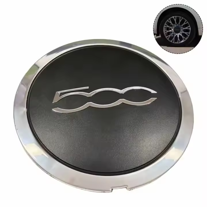 Tapa Central De Eje Silvery Para Ruedas De Fiat 500 Conjunto De 6 Tapas De Polvo 133mm Reemplazo Para 68078419AC 68078421AC - 1