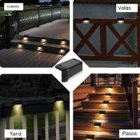 4-PCS Luces De Escalera LED Solar Duraderas Y Ahorradoras De Energía, Impermeables Para Exteriores Ideal Para Pasos Fences - details 2