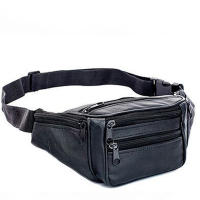 Bolsa De Pierna Impermeable PU Para Hombres Bolsa De Cintura Para Viaje Y Motocicleta Estilo Casual Monedero Transversal Hombro - details 11