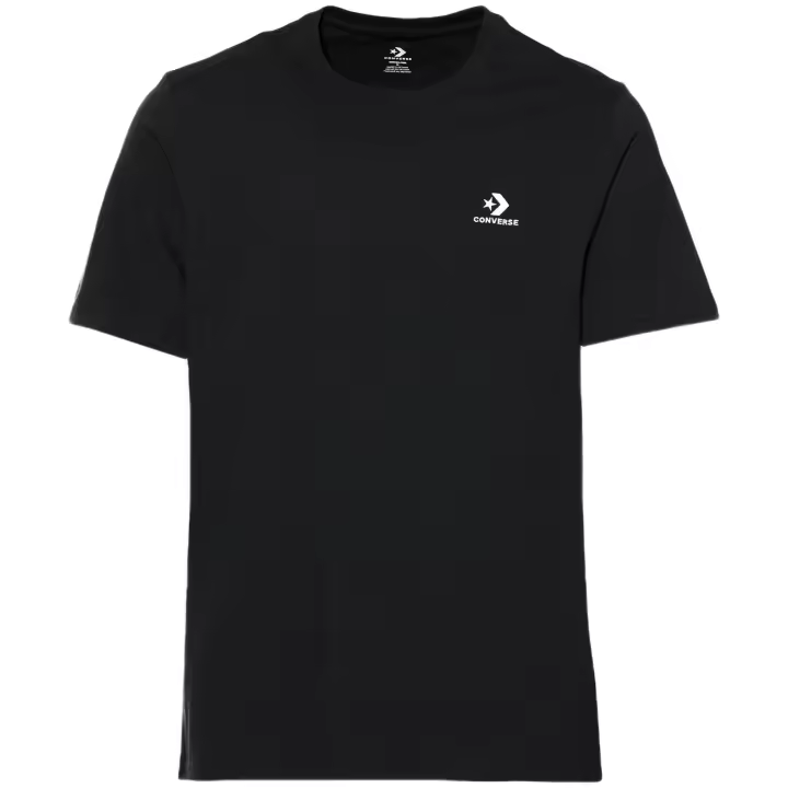 Camiseta de Manga Corta Converse Left Chest Star Chev Emb para unisex en color negro - 1