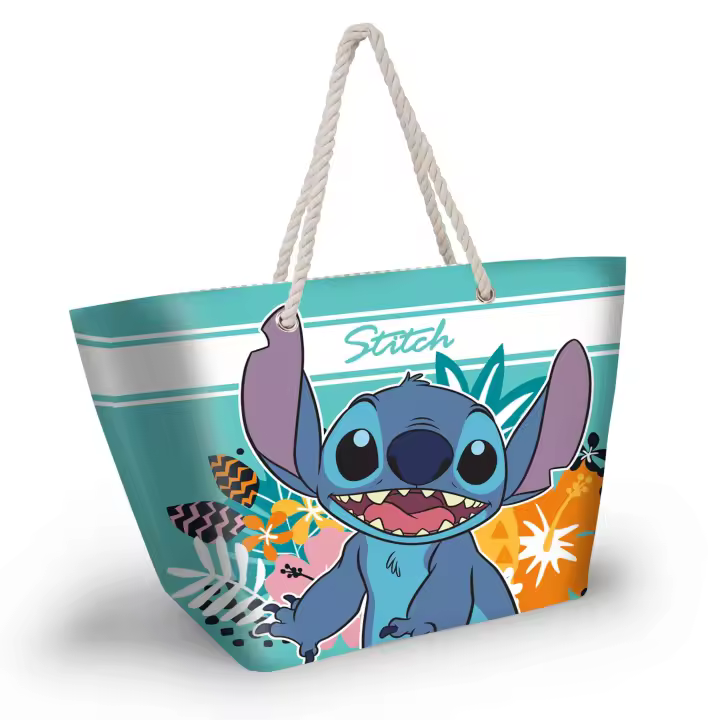 Bolsa Playa Tropic Stitch Disney 37x52x17cm. KARACTERMANIA - 1