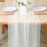 Corredor De Mesa Semi-Transparente De Gauze Verde Esponja Para Bodas Navidad Fiestas Y Banquetes Decoración De Pastel - details 2