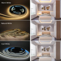 Tira De Luces LED Flexible 5M 12V 24V SMD 2835 240 LEDs/m Alta Densidad 10mm PCB 3000K 6000K Blanco Cálido Y Frío LED Tape Lámpara - details 2