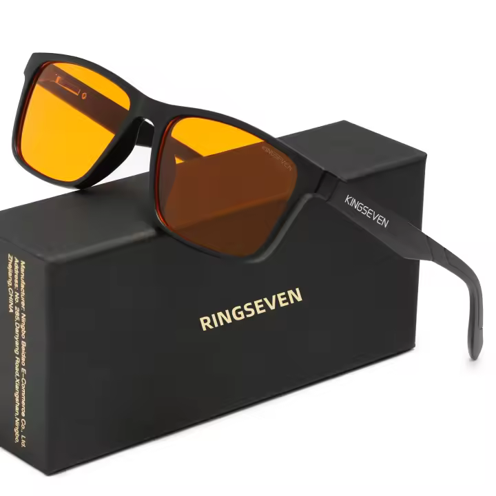 Gafas Anti-Luz Azul KINGSEVEN Para Hombres Y Mujeres Marco Rectangular Clásico Bloqueo De Luz Azul Estudiantes Y Negocios - 1