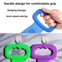 NOSUBO Cuchillo de Baño de silicona para el Cuerpo, exfoliante para la espalda, Toalla de baño, exfoliante Corporal de silicona para Ducha, cinturón de Lavado para helbres y Mujeres (Green, 2 piezas) - details 3