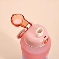 Taza Deportiva Portátil De Plástico 1300ml Con Pajita Cambio De Color Tetera Frosted Para Adultos Adecuada Para Senderismo - details 11