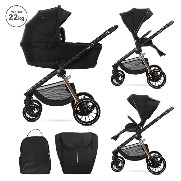 LORELLI Carrito de bebé DUO BIANCA con capazo duro hasta 22 kg de Lorelli - 1
