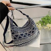 Bolso De Hombro Para Mujer Estilo Bohemio Sencillo Con Cierre De Cremallera En Lona De Algodón Pequeño Tote Bolso De Playa Tejido 2023 - details 4