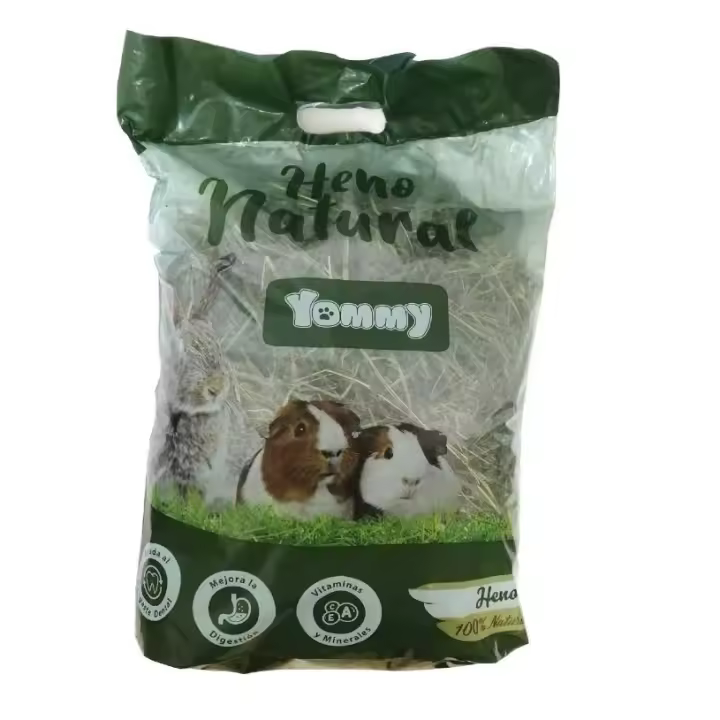 Heno natural 800G, Alimento esencial para hámster y mascotas pequeñas, 100%Natural - 1