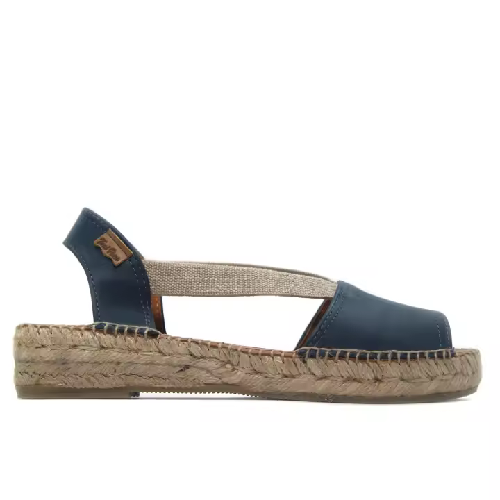 Toni Pons ETNA Sandalias de piel,cuña de 4cm y plataforma 3cm de esparto,espadril clásica,tira elástica,,lisa para señora - 1