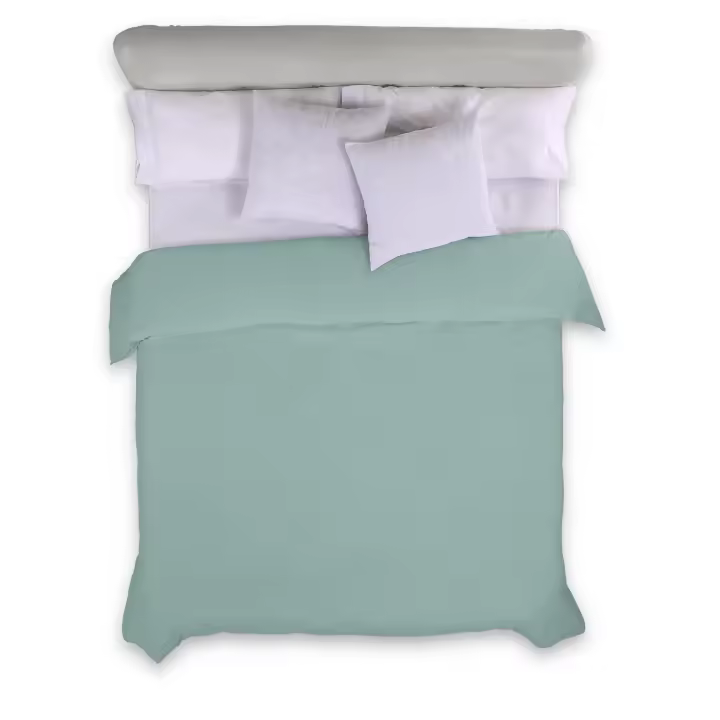 FUNDA NORDICA color aqua - Cama de 90 (1 pieza) - 100% algodón - 144 hilos. Gramage: 115 - Fijalo - 1