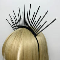 Halocrown Tiara Griega Barroca De Mujer Adorno De Cabello Estilo Solar De Diosa Accesorio De Moda Para Fiestas Material Plástico - details 18
