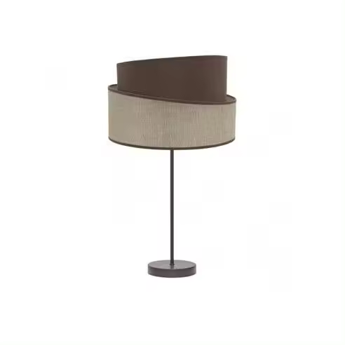FABRILAMP Lámpara de Mesa Sobremesa Alto Hara 1xe27 Marrón/marrón 66x35x35 Cm - Diseño Elegante - 1