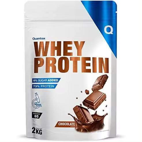 Whey Protein Chocolate  (2KG) - Quamtrax / 100% proteína / delicioso sabor / bajo en azúcares / bajo en grasas - 1