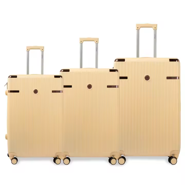 S7 STAR Juego de 3 Maletas Viaje Rígidas con portavasos, Trolley Maleta de Cabina Ligero Resistente, Equipaje de Mano 20in 24in 28in, 3 PCS Juego de Maletas PC 4 Ruedas Giratorias 360° - 1
