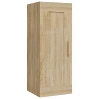 vidaXL Armario de pared madera de ingeniería 35x34x90 cm Blanco, Negro, Roble Sonoma Mueble Almacenaje Estantería para Oficina, Estudio, Dormitorio Estantería/Librería/ mueble de Almacenamiento - details 7