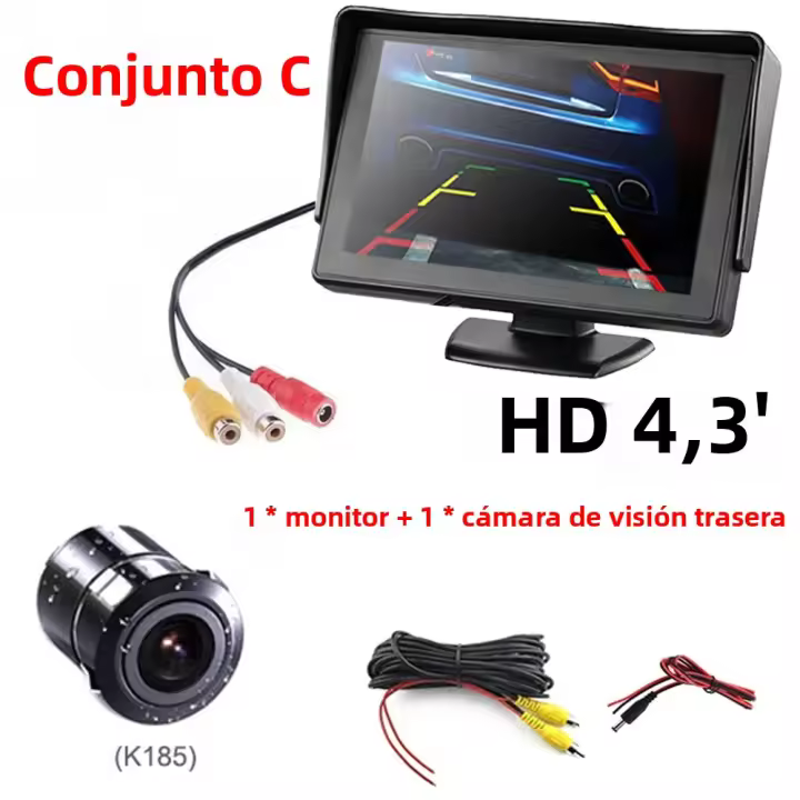 Monitor De Retrovisores Para Coche Con Cámara De Visión Trasera Kit De Cámara De Apertura Sistema De Pantalla De Estacionamiento Cámara Retrovisora - 1
