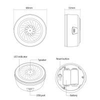 Alarma Inteligente Tuya Zigbee Con Sirena Sensor De Temperatura Y Humedad Para Seguridad Doméstica Con Alertas De Estroboscopio Compatible Con Hub TUYA - details 9