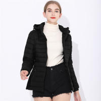 Abrigo De Panales Con Capucha Para Mujer COUTUDI Ligero Y Caliente Ropa De Invierno Casual Con Capucha Antigolpes Moda Outerwear Para Mujer Tallas S/M/L/XL/2XL Colores Negro Rojo Azul - details 7