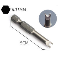 Juego De 5 Piezas De Bits De Destornillador Con Cabeza Magnética Triángulo Y U Puntos Cuatro Hex Shank 1/4'' 50mm Herramienta De Reparación - details 6