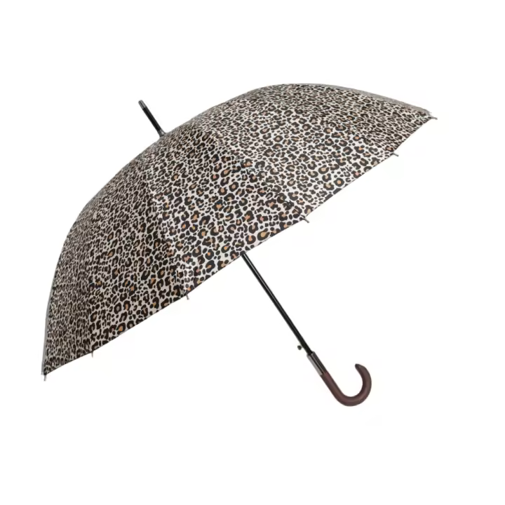 Paraguas largo grande de 16 varillas , antiviento, automático de 68 cm paraguas con dibujo de animal print - 1
